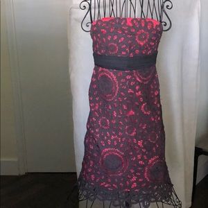 Anthropologie Crochet Strapless Dress